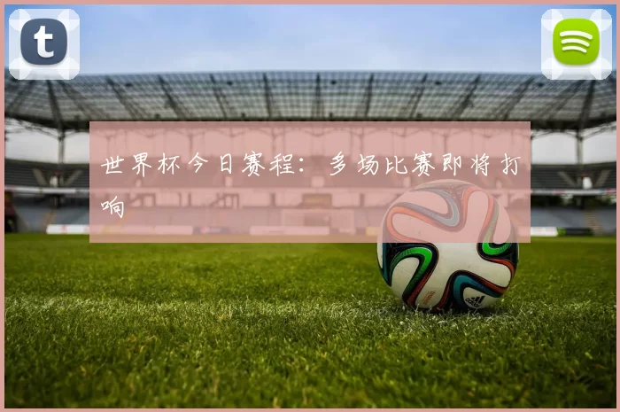 世界杯今日赛程:多场比赛即将打响