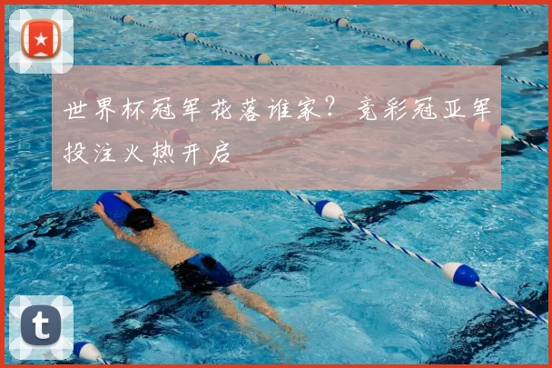 世界杯冠军花落谁家?竞彩冠亚军投注火热开启